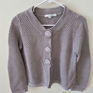 Boden Taupe Knit Cardigan